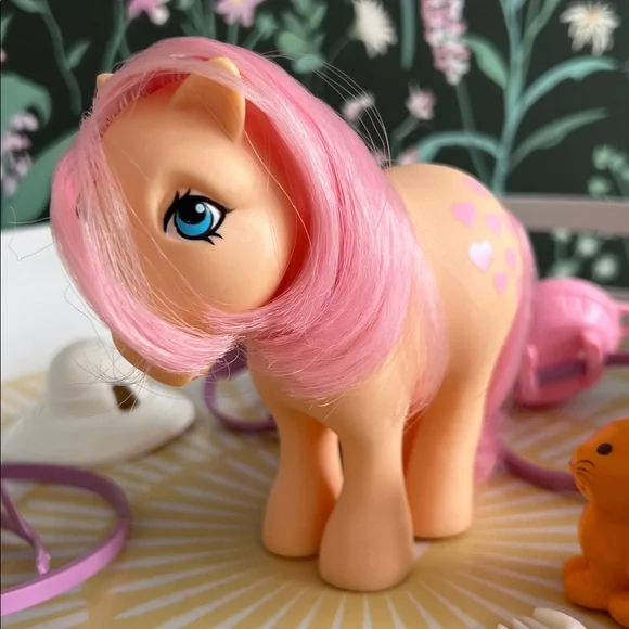 VINTAGE My Little Pony Pretty Parlor Peachy Pony & Twinkles cat 1980’s Hasbro - Picture 4 of 17